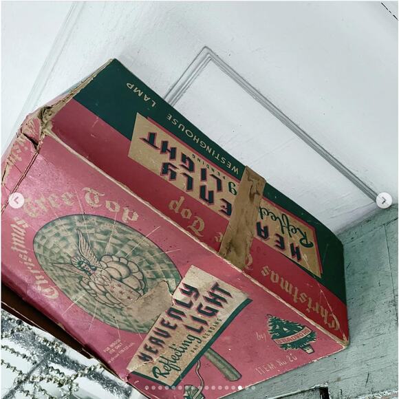 Vtg Christmas Angel Heavenly Reflecting Light Tree Topper Reflector UNTESTED - Picture 10 of 10